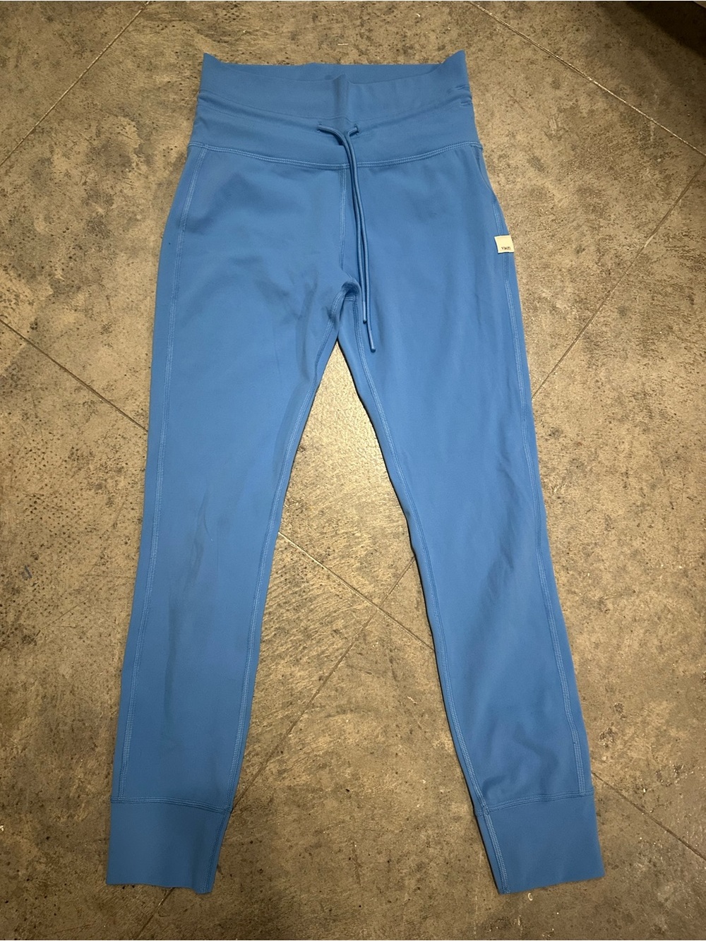 Vuori Blue High-Waist Drawstring Leggings